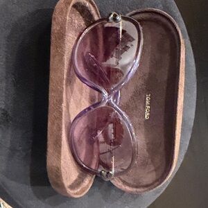 Tom Ford Translucent Purple Round Sunglasses